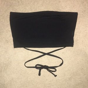 SHEIN self-tie bandeau top